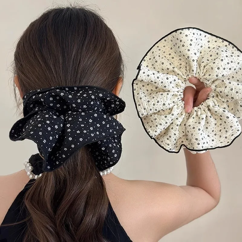 Elegantes Dickdarm-Stirnband für Damen mit Blumenmuster, übergroßes Haargummi, 2025, neues Haar-Accessoire