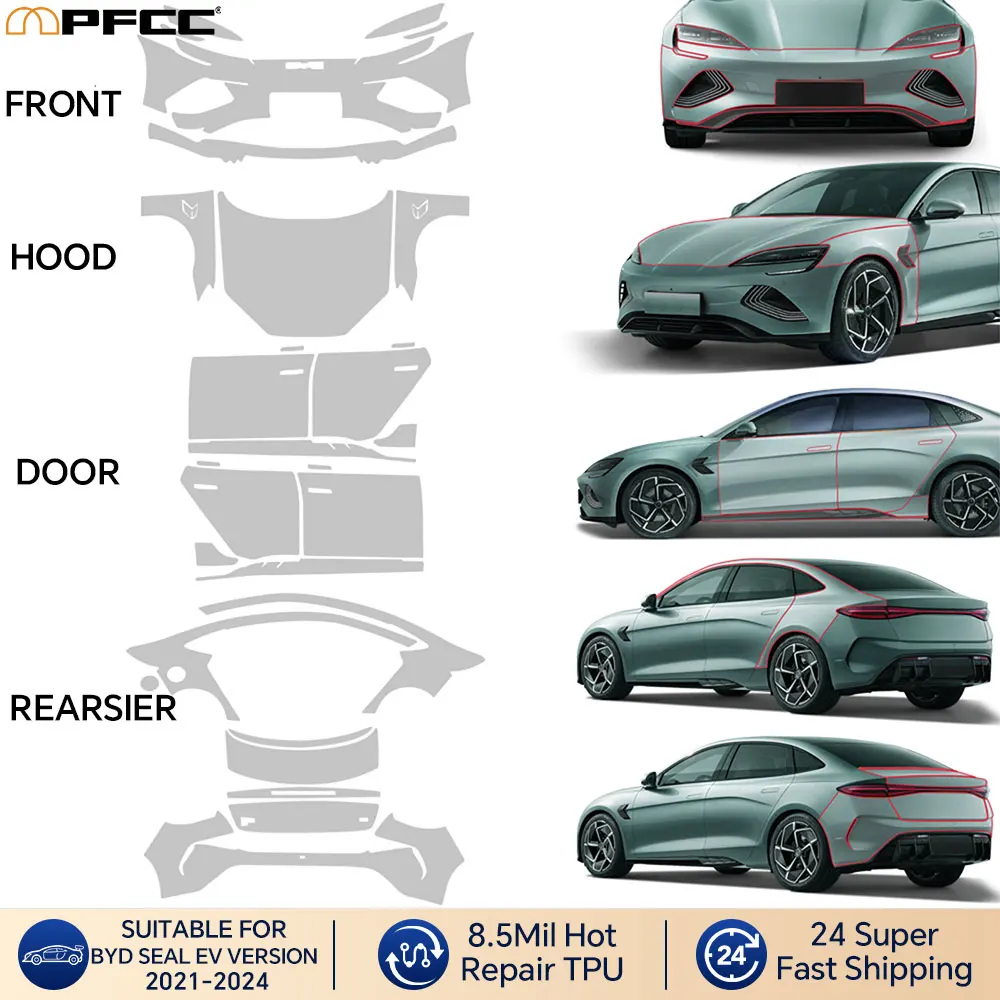 

For BYD Seal EV Version 2021 2022 2023 2024 TPU Paint Protection Film Car Body Sticker Anti-scratch Protective Car Accessories