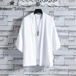 Japanese Kimono Women Cloak Pink Coat White Cloak Summer Haori Beach Shirt Women Solid Color Samurai Clothing Japanese Coat