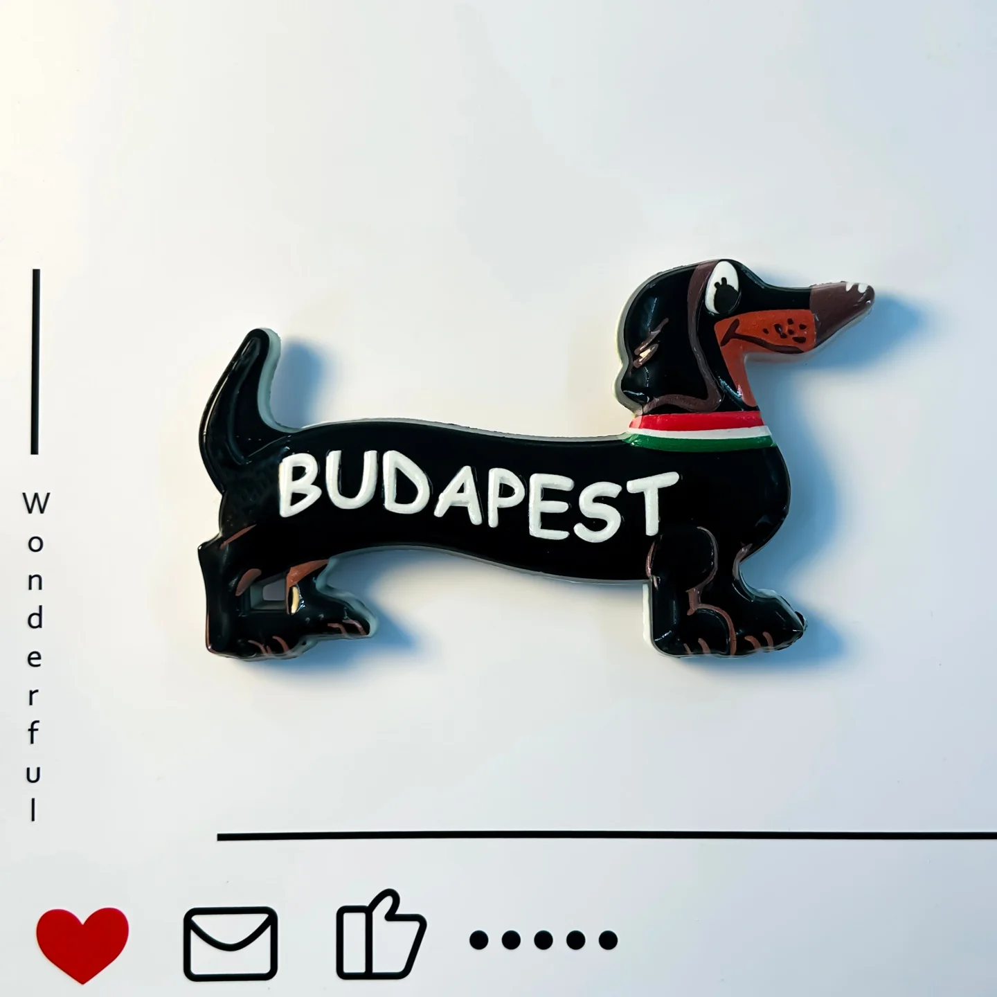 Hungary, Budapest, City, Iconic Animals, Sausage Dogs, Creative 3D Refrigerator Stickers, Magnetic Stickers