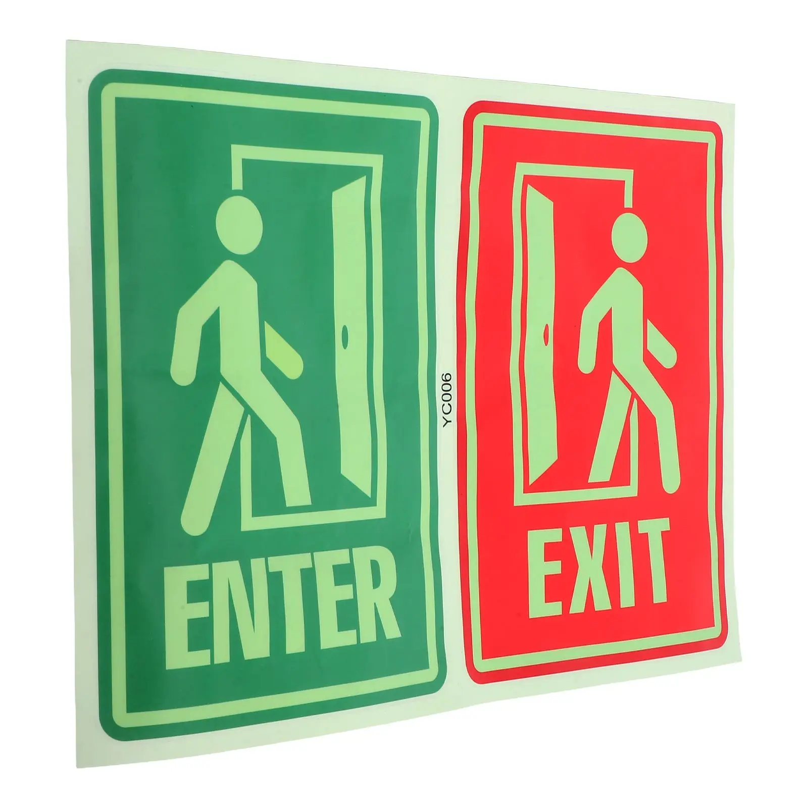 

Glow in Dark Stickers 30x40cm Exit Sign Indicator Evacuation Wall Decals Self Adhesive Bedroom Living Room Luminous Signs Decor