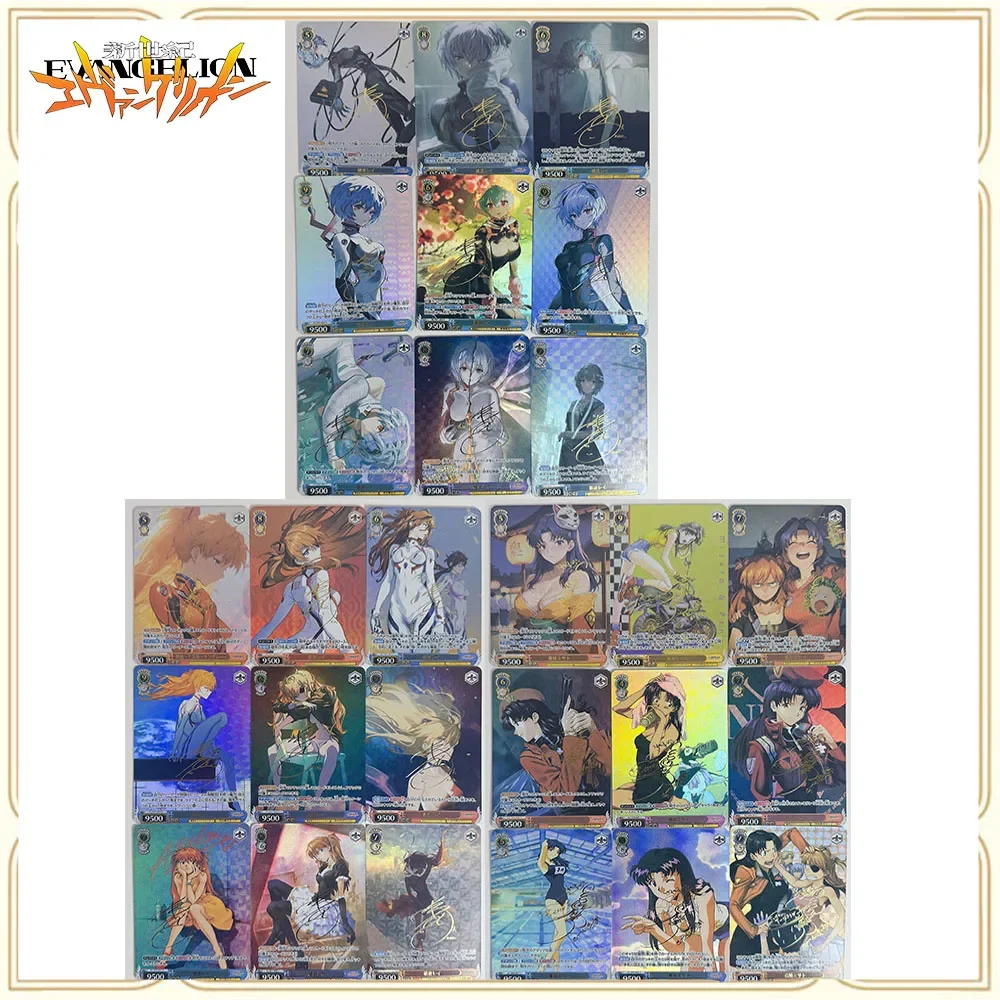 

9 шт., аниме «История богини», «сделай сам», коллекционные игры для мальчиков, игрушки, подарки на Рождество и день рождения, настольная игра Ayanami Rei Asuka Langley Soryu