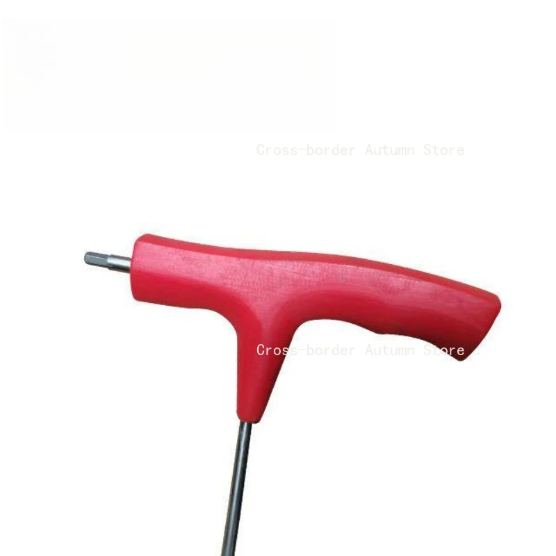 High Torque T-handle Hex Key Wrench Red Handle Titanium Alloy Anti-torsion Screwdriver Repair Hand Tool