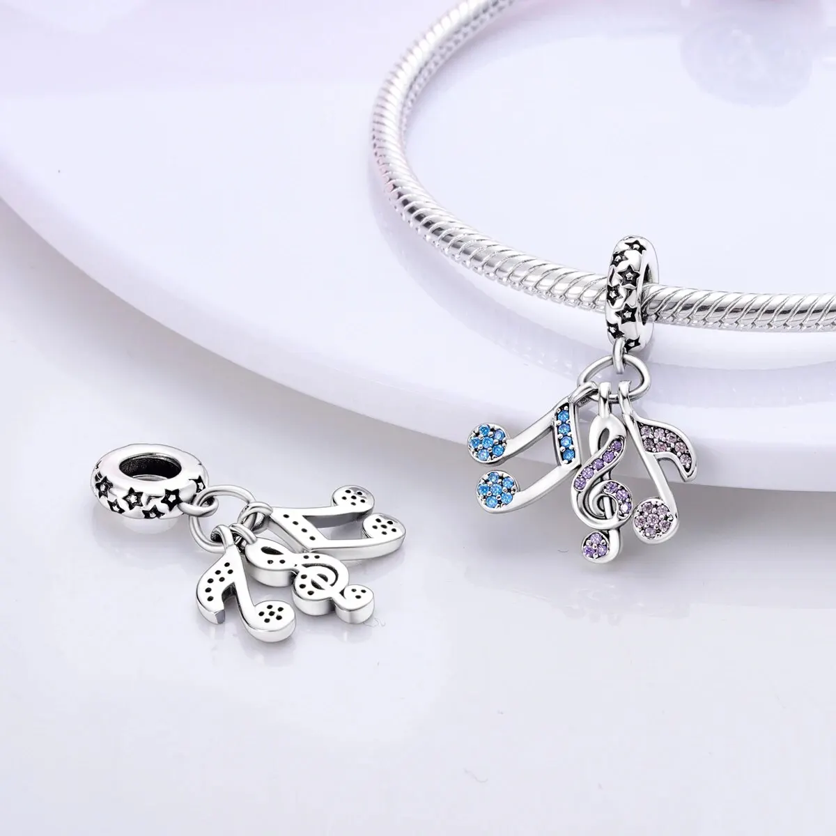 MULA 1PC Silver Plated Charms Fit Original Bracelet Making Coffee Bee Dog Pendants Jewelry Gift image 3