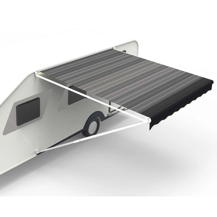 

Roll out Retractable Outdoor Manual Camping Motorhome Trailer caravan RV Awning with led light