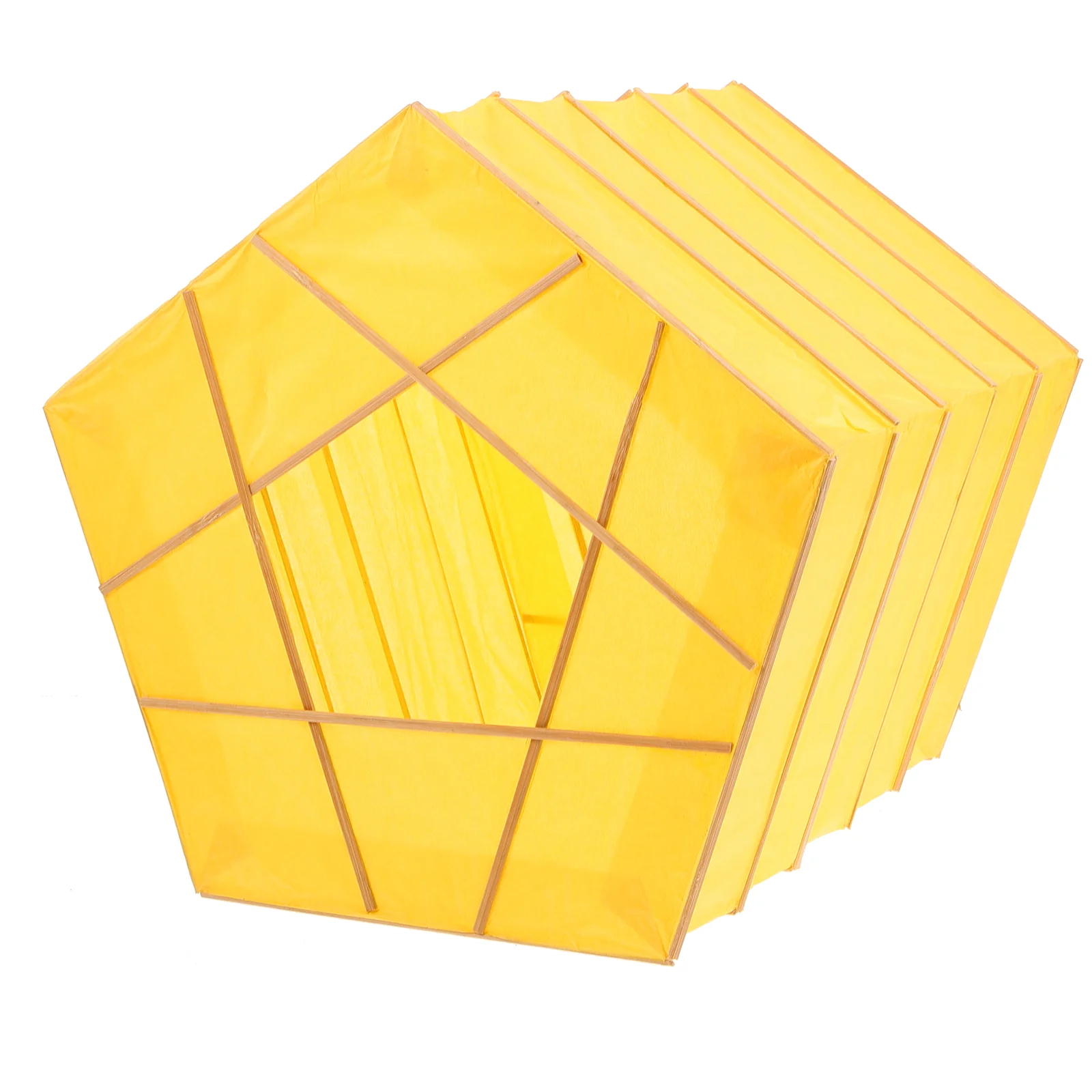 

Solid Color Folded Pendant Square Shade Lampshade (Yellow) Folding Cover Ceiling Pleated Sconce Lights Wall