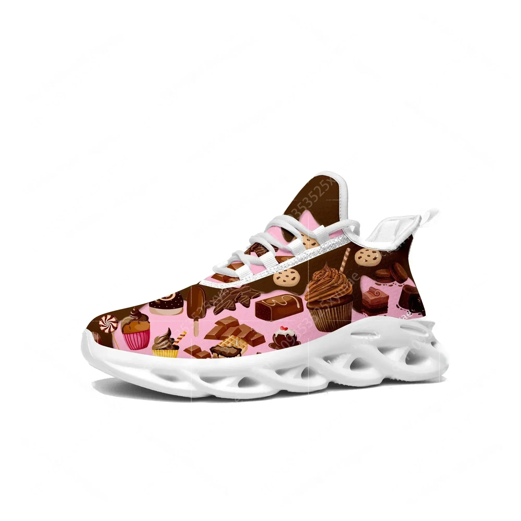 

Cartoon Cake Chef Flats Sneakers Mens Womens Sports Running High Quality Sneaker Lace Up Mesh Footwear Tailor-made Shoe White