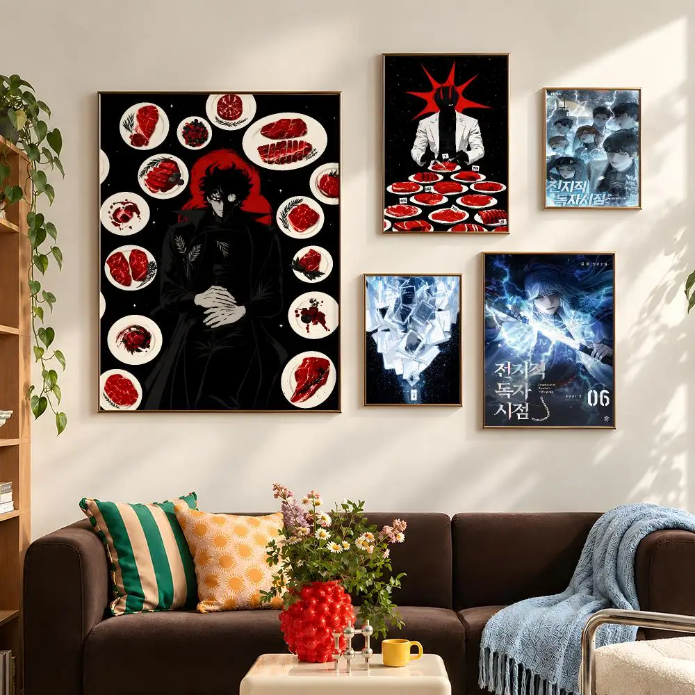 Manhwa Omniscient Reader ORV Kim Dokja Poster Self Adhesive PP Wall Art HD Gaming Room Bedroom Living Room Decor Apartment Gift