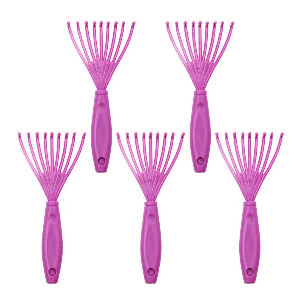 5Pcs Hair Brush Cleaner ABS Plastic Curly Comb Cleaning Claws Mini Tool for Removing Embedded Hair Lightweight Portable Brush