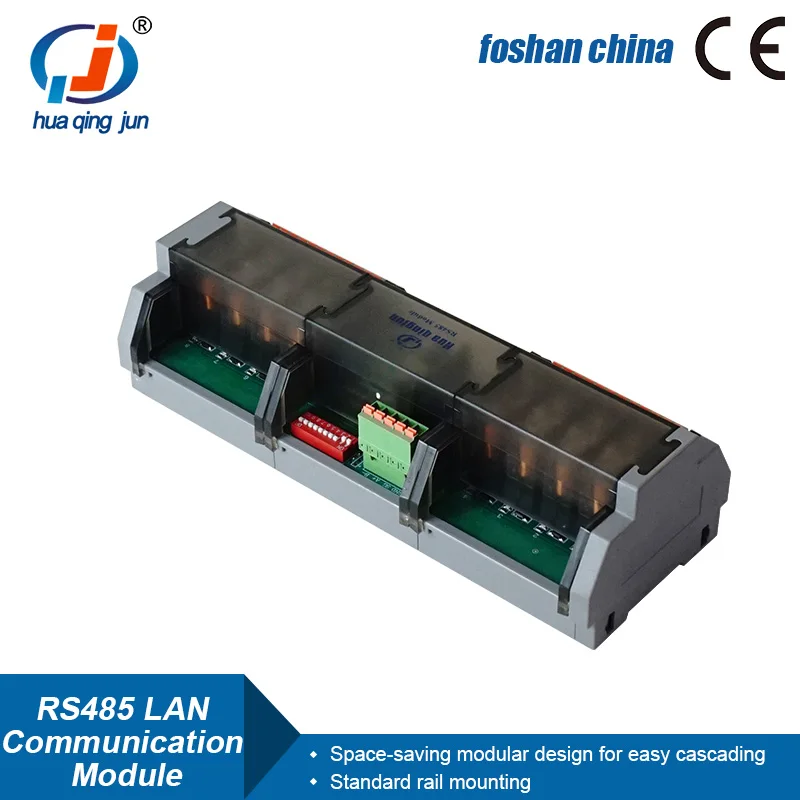 

Huaqingjun 8-Channel RS485 LAN Relay Module QJ-8O1Z-T4L Modbus RTU TCP RJ45 DO SPDT G2R-1 Relays Modules for PLC