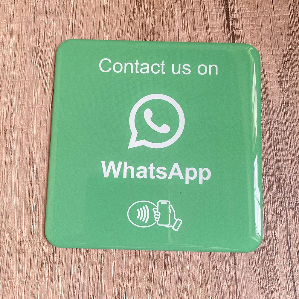 3.93“ 10cm NFC Tap Follow us on Instagram Facebook Sticker Waterproof Epoxy Circle Instagram Plate