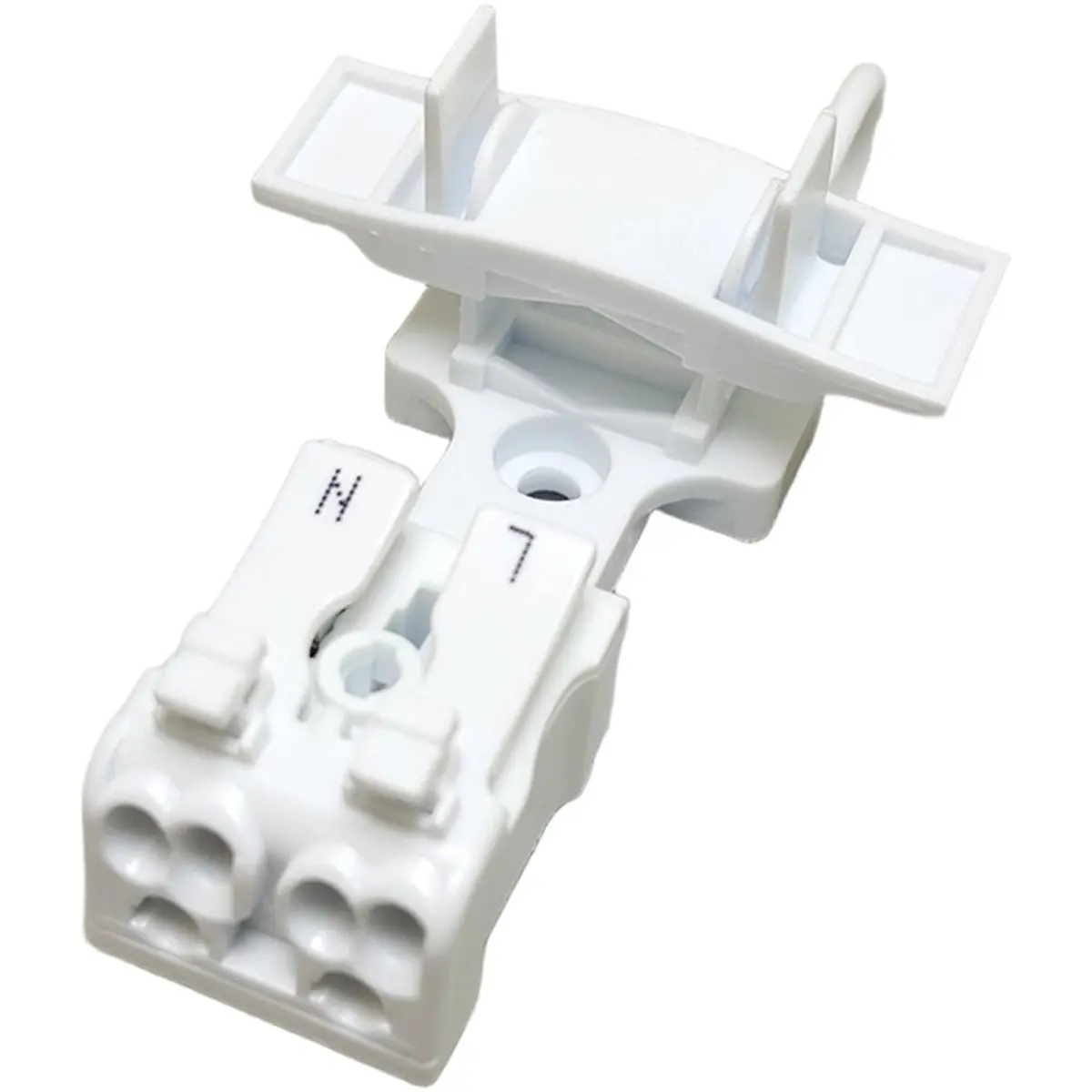 30pcs Screwless Quick Connect for Terminal Clamps Compatible with for Terminal Blocks Nylon V2 White Wire Connectors A