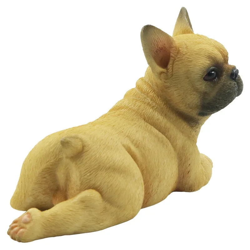 

New cute little French bucket car ornament cute French bull simulation dog model French bulldog