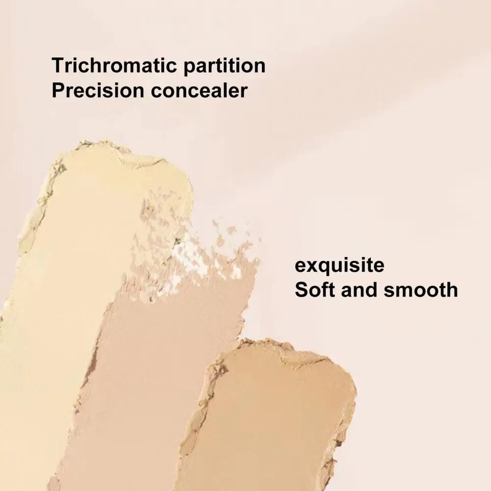 Waterproof Concealer Covers Acne Marks Dark Circles Long-lasting foundation cream 3-Color Concealer Palette Cream Cosmetics