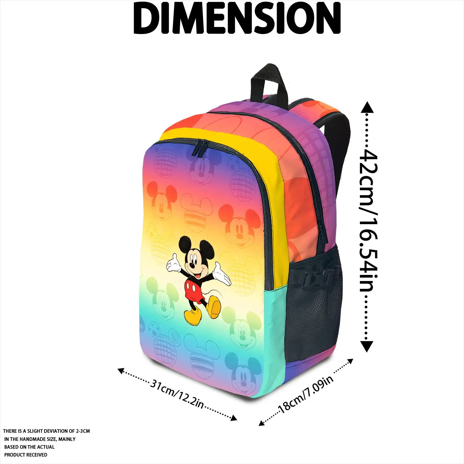 Disney Mickey Computer Backpack, Fashionable and Simple, Unisex, Large Capacity, High-Quality Daily Use Gift