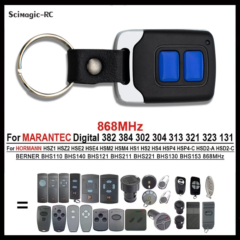 Remote Control 868mhz Duplicator Clone HORMANN HSM4 HSE2 MARANTEC Digital 382 384 302 304 BERNER BHS140 BHS120 Garage Opener