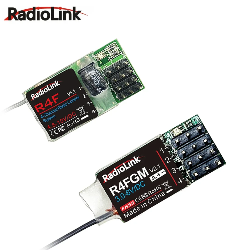 Radiolink R4FGM 4 Channel Mini Receiver with Gyro for 1:28 1:64 RC Pocket Drift Car Hotwheel Work for RC4GS RC6GS T8S T8FB RC8X