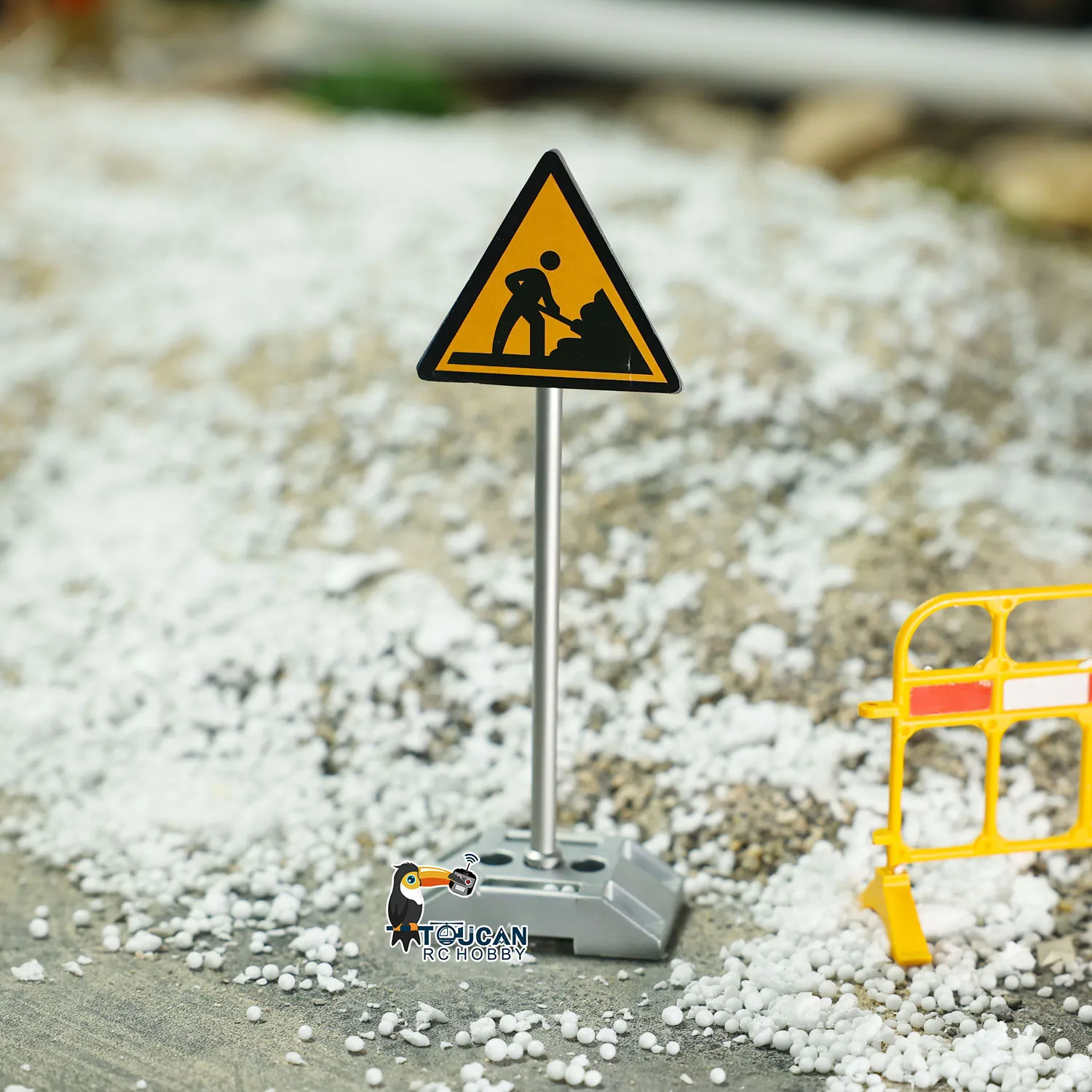 Spare Parts 1/14 Decorative Traffic Sign Accessories for Toys RC Construction Vehicle Radio Control Excavator Loader Car TH23567