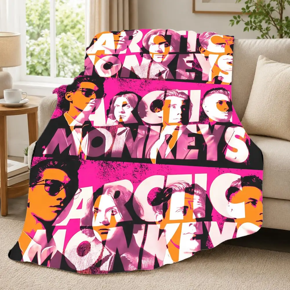 Rock Band A-Arctic Monkeys  Throw 240G Lightweight Throw Blanket Soft Cozy Fleece Blanket for Sofa Bed Home Decor