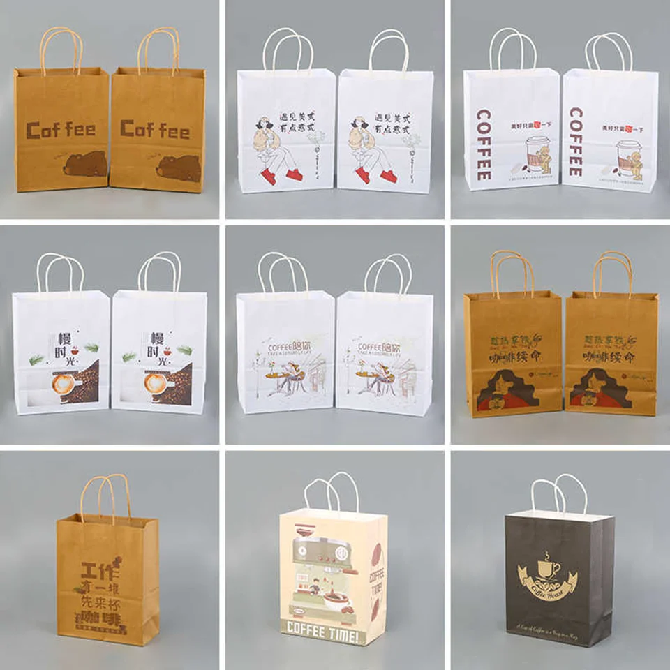 

Wholesale Custom luxury craft gift brown white packaging bolsa de papel printed shopping bag kraft paper bags with your own logo