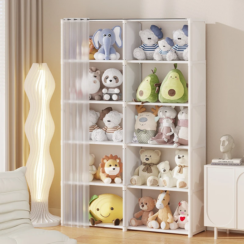 

Simple Doll Storage Buet Multi-layer Dustproof Bedroom Children's Toy Storage Ra Home Decoration Toy Organizer elf