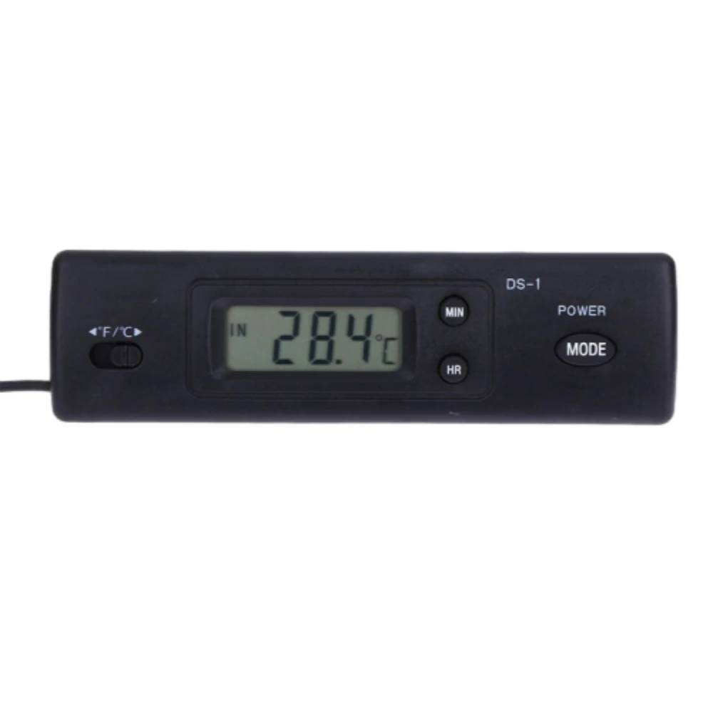 

DS-1 Large Screen Thermometer Embedded Digital Display ℉/℃ Temperature Meter Waterproof Fish Tank Thermometer with Probe