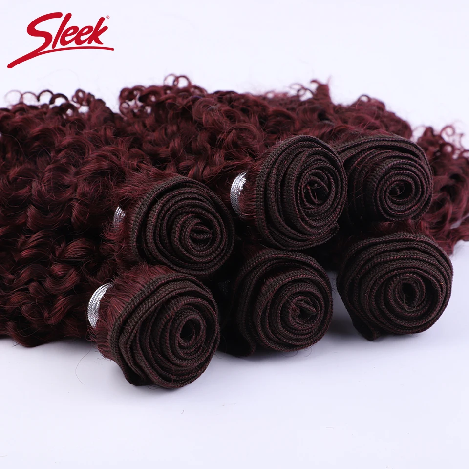 Grande Vendita Peruviano Crespo Riccio Fasci di Capelli Umani 6 Pz 99J Jerry Ricci Estensioni Dei Capelli Umani 100% Fasci di Capelli Umani di Remy