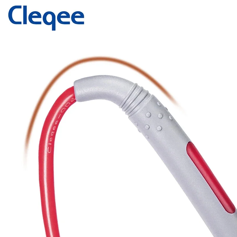 Cleqee P1505B Puntali per multimetro in silicone con aghi affilati precisi placcati in oro, sonda per multimetro con spina a banana da 4 mm Cavo da