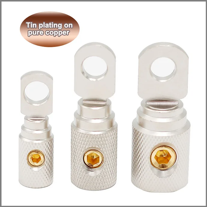 

O-Type Terminal Block Pure Copper Nickel Plated Solder Free Terminal Automotive Modification Wire Power Supply Wire Connector