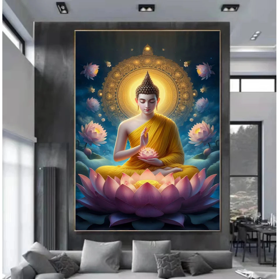 New Diamond Painting Jewels Cross Stitch Religion Buddha 5D DIY Full Diamond Embroidery Mosaic Set Crafts Home Decoration Gift