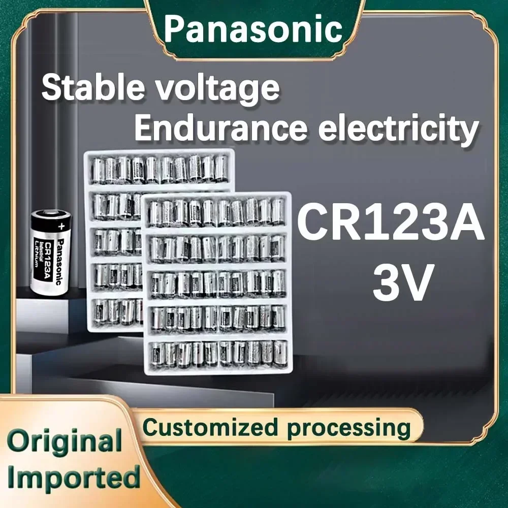 2PCS Batteria originale per fotocamera Panasonic 123 al litio 3V Arlo CR123A CR17345 DL123A EL123A 123A