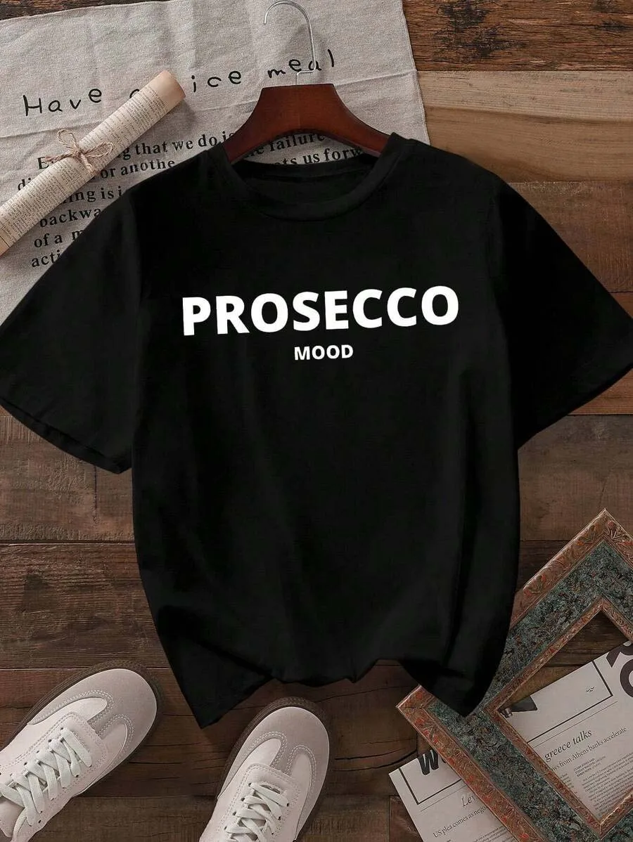 

Плюс - Футболка с рисунком «PROSECCO MOOD» Wine, с коротким рукавом