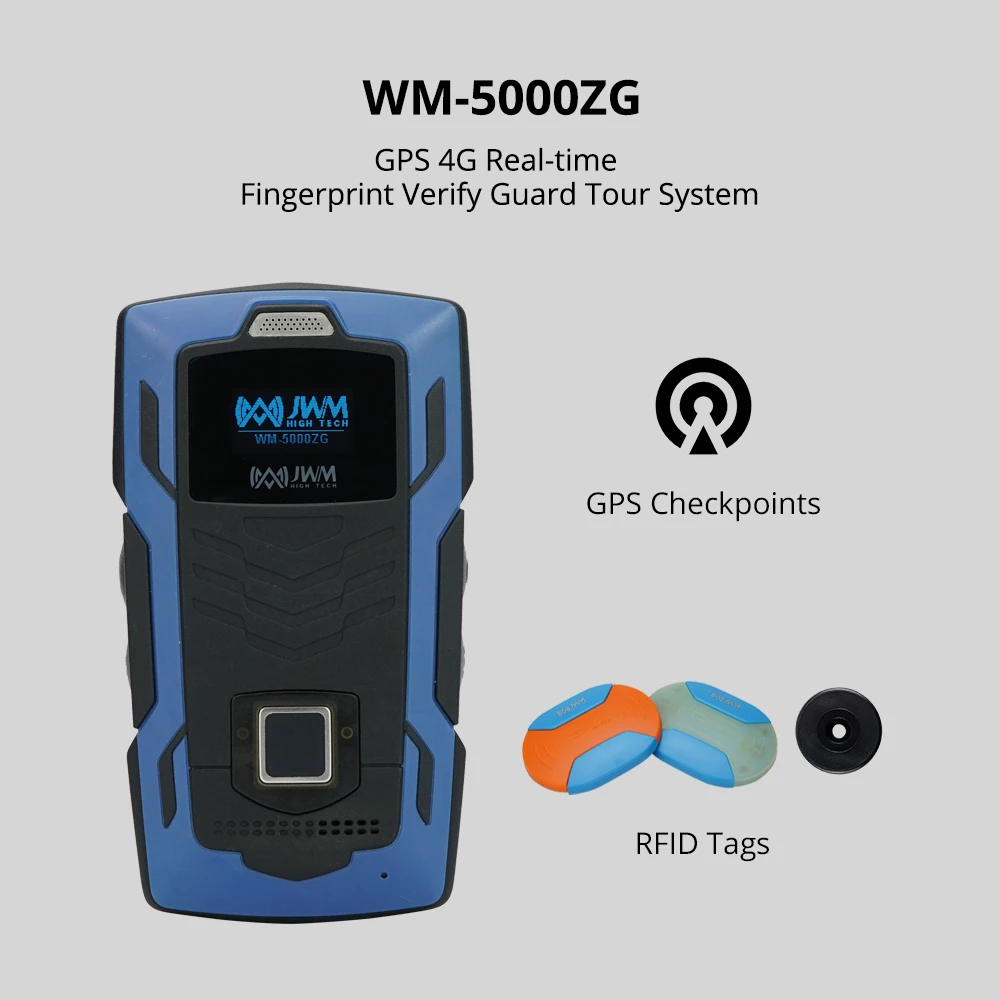 Real-Time GPS Biometric Gard Tour System With Fingerprint & Big Battery ABS Material For Guard Monitoring Security Patrol Online