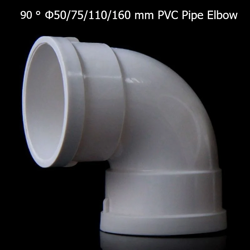 Φ50/75/110/160mm PVC Pipe Accessories,45° 90° Elbow,Through Joint, Plug Cap,Reducing Tube Connector