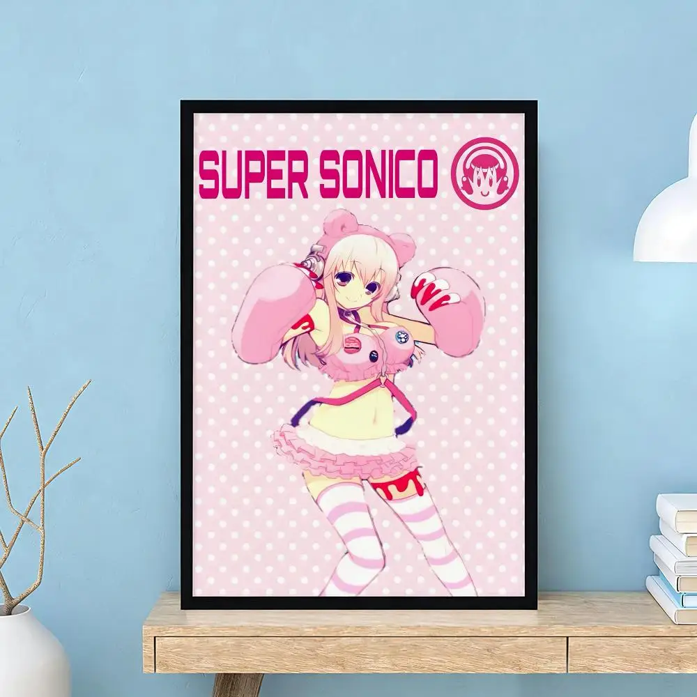Niedliche, sexy Anime-Figuren, SUPER SONICO-Poster, hochwertige Wandkunst für Zuhause, Schlafzimmer, Wohnzimmer, Flur, perfektes Geschenk – Detail 11