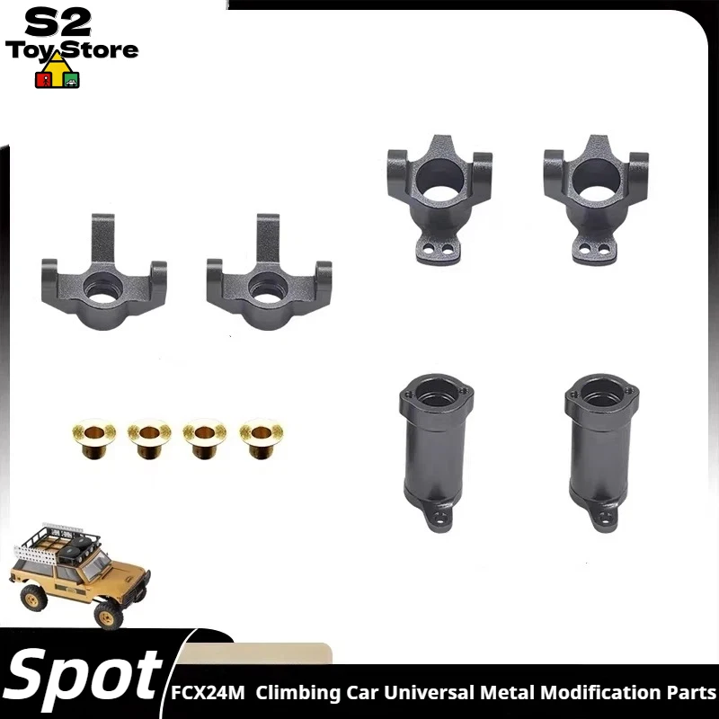 Metal Steering Knuckle C Hub Set For Fcx24m Rc Crawler Car Universal Rear Axle Cover Brass Bushing Upgrade Parts In Stock