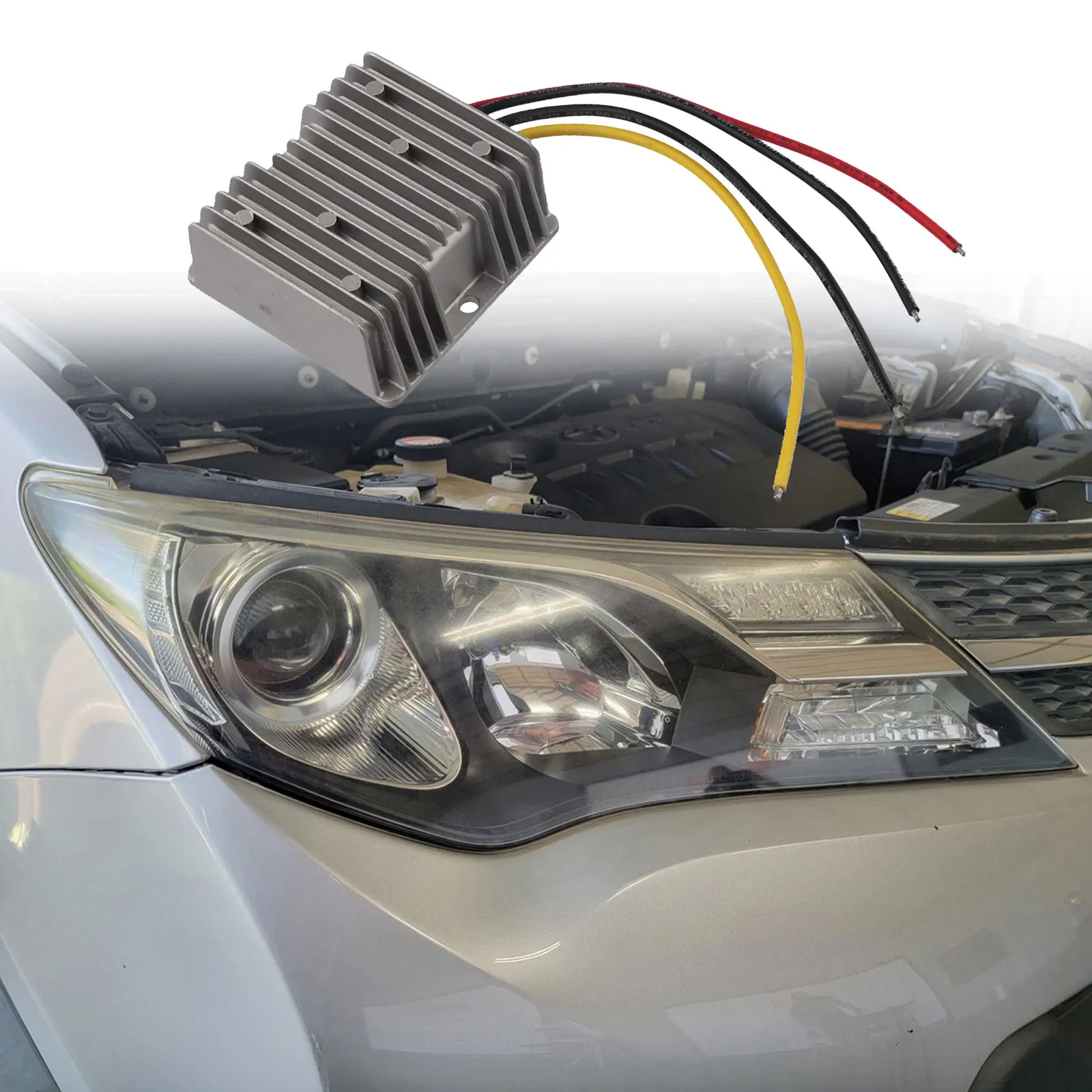 

Автомобильный преобразователь мощности, выход 20 А, 0,3 кг, 24 В до 12 В, пылезащитный дизайн, IP68, водонепроницаемый для солнечных батарей