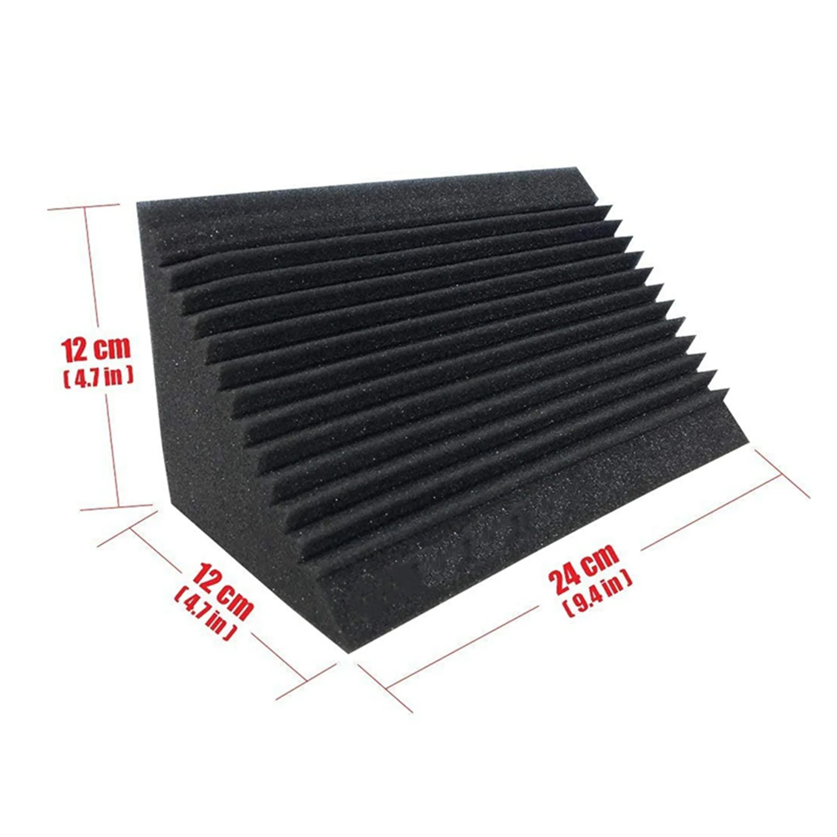 

CGDS-24 Pcs Sound-Absorbing Foam Board,Bass Trap Wedge-Shape Brick,Sound-Absorbing Foam Sound Insulation Treatment