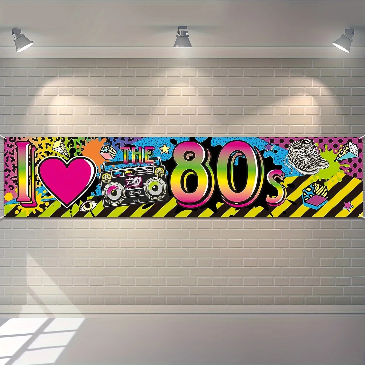 80s Party Decorations I Love 80s Banner 1980s Hip Hop Sign Backdrop Photo Booth Birthday Party Supplies 1980s Party Decors