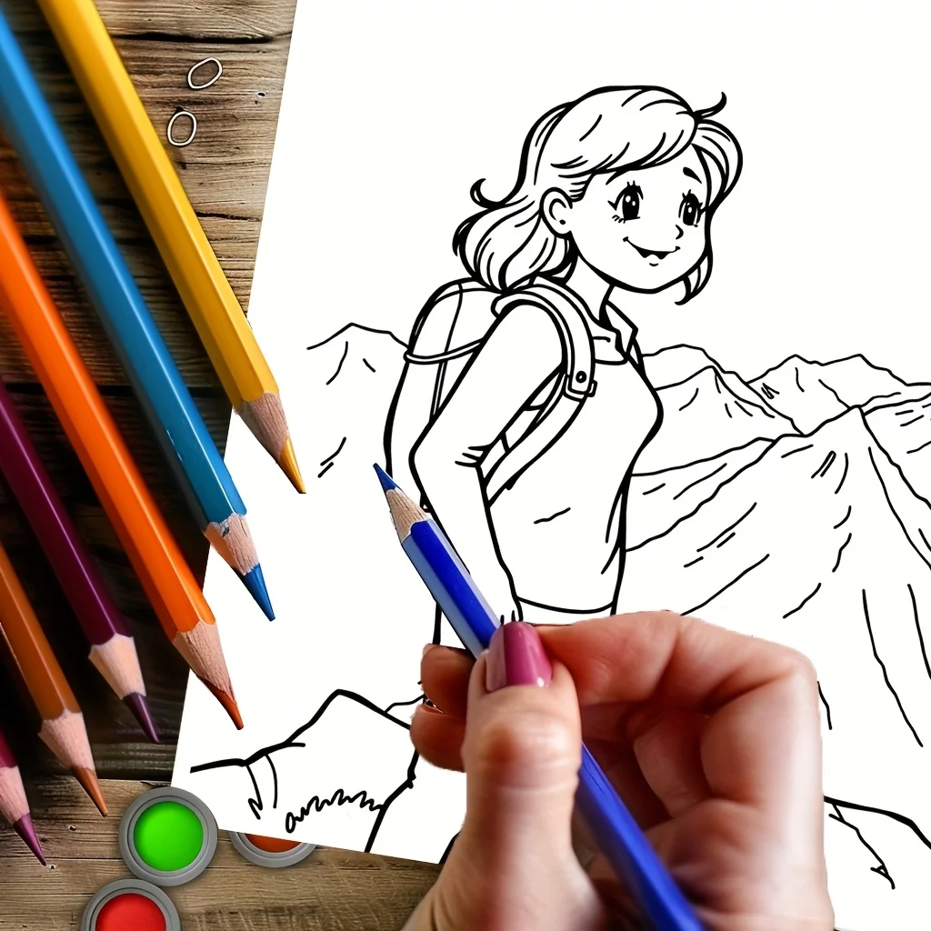 28 صفحة كتاب تلوين لطيف لعيد الفتيات لتقليل التوتر للبالغين |   كتاب تلوين لتخفيف التوتر وتقليل المزاج