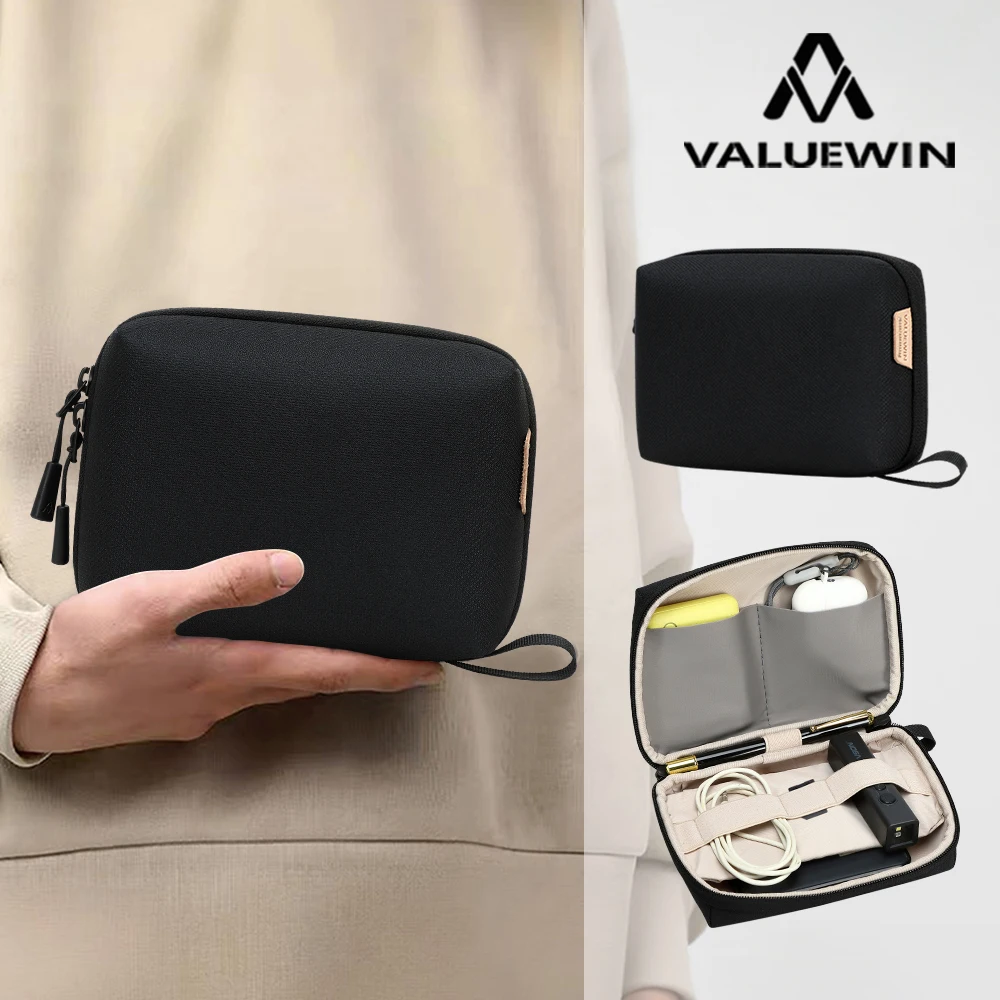 Power Bank Pouch Portable Hard Case Electronics Organizer Bag Universal Cable Storage Bag Accessories for USB Charger Gadget Bag
