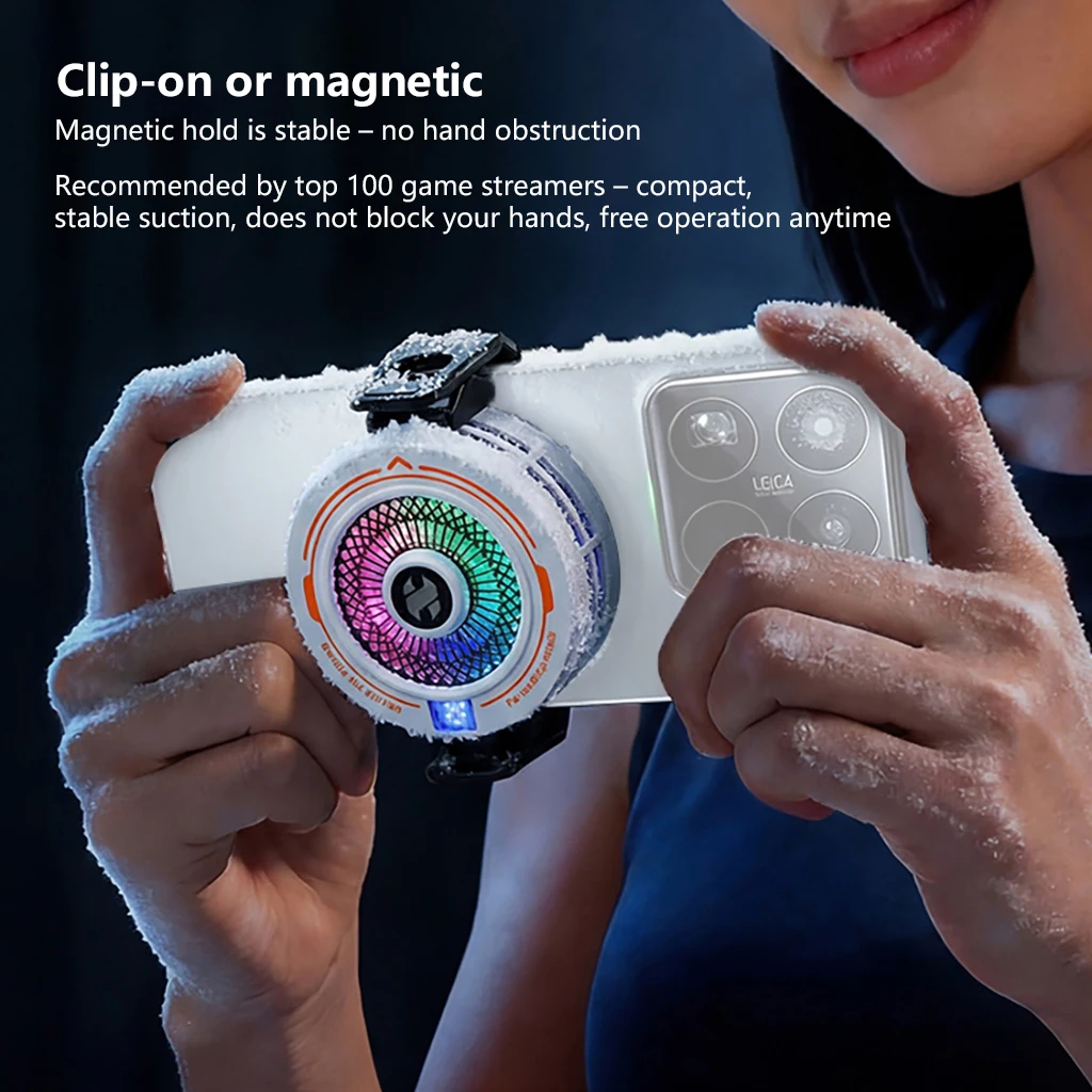 Universal Magnetic Mobile Phone Cooler Semiconductor Cooling Radiator Device AI Smart Temperature Controlled for IPhone Android