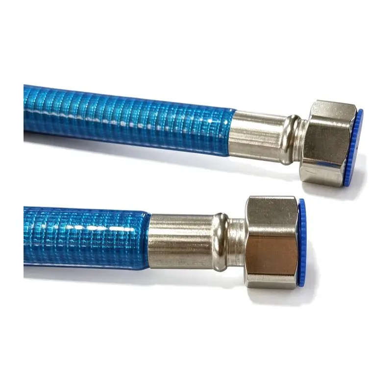 Stainless Steel Corrugated Water Inlet Pipe – 4-Point Hot & Cold, Rust-Proof Frost-Resistant, Single/Double Head