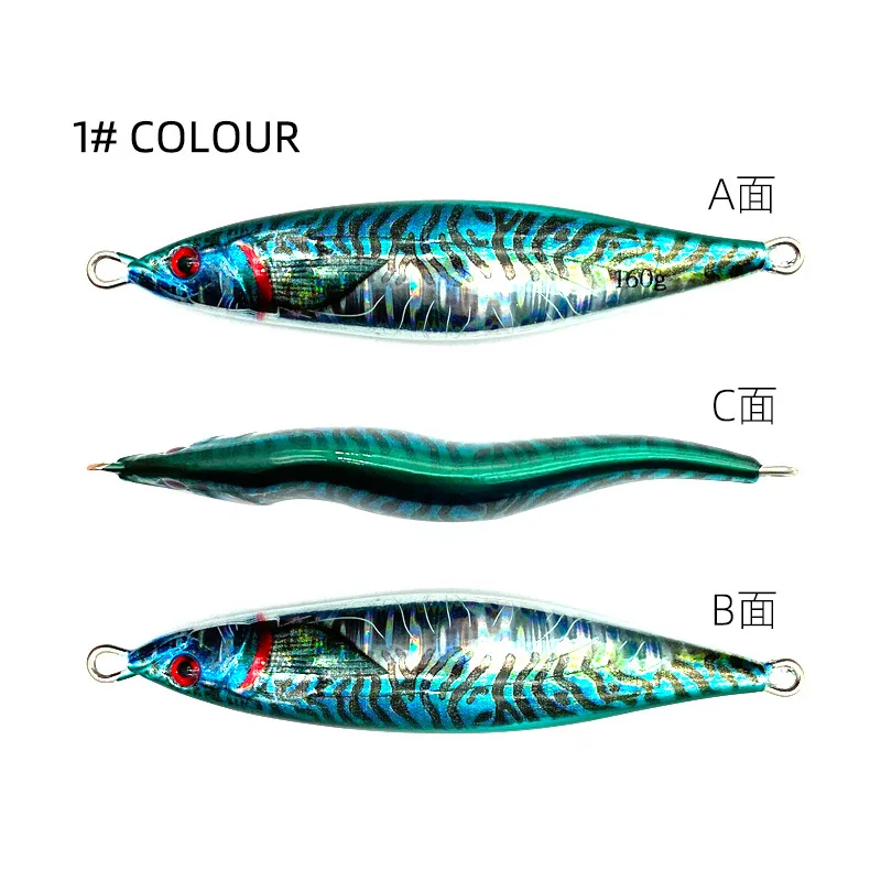 Como señuelo de JIg lento, plantilla de Pesca, pescador 160g200g300g400g, barco, Pesca en el mar, cebo duro de Metal, cebo de Pesca Jigging de hundimiento lento