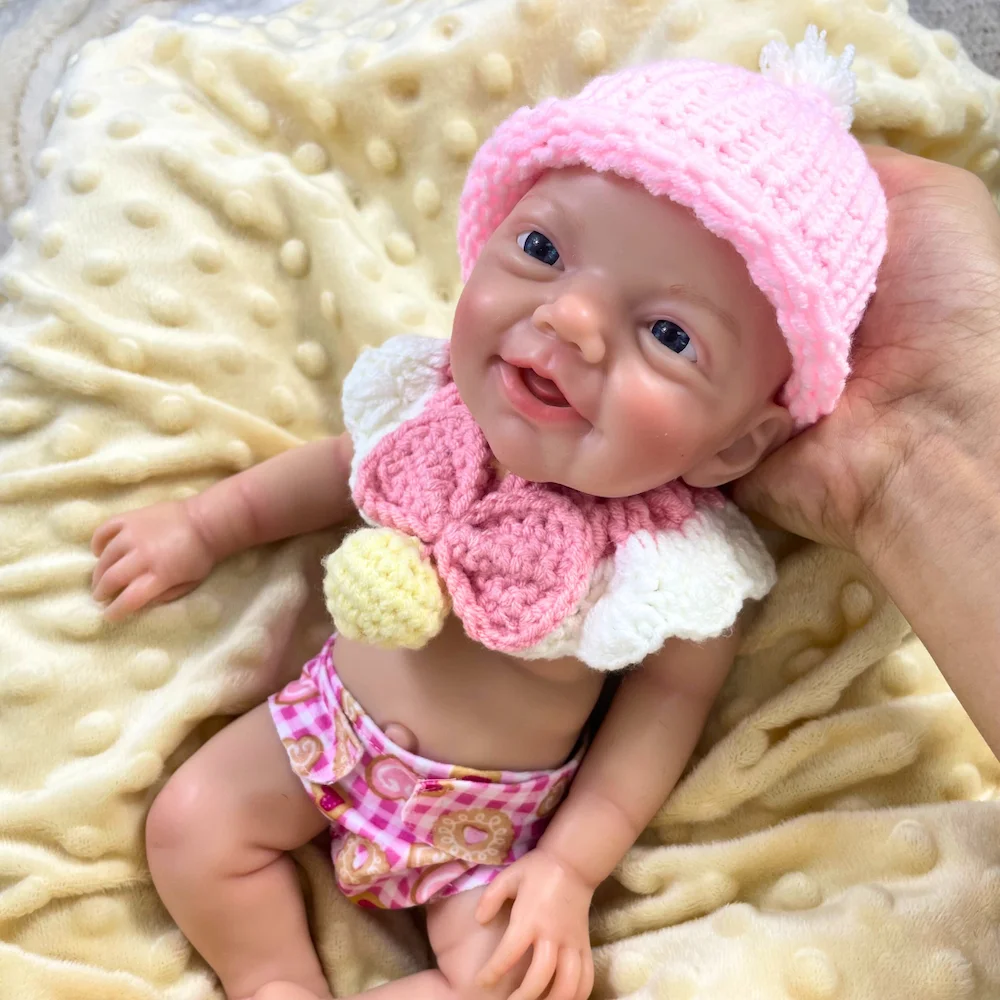 13 Zoll lebensechte solide Silikon Reborn Baby Puppe Charlie Girl Silikon waschbare Puppe elastische Stress abbauen Spielzeug Weihnachtsgeschenk