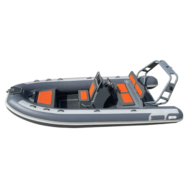 16ft 4.8m PVC/Hypalon/Orca Double Deep V Hull Aluminum RIB Inflatable Fishing Boat for Sale