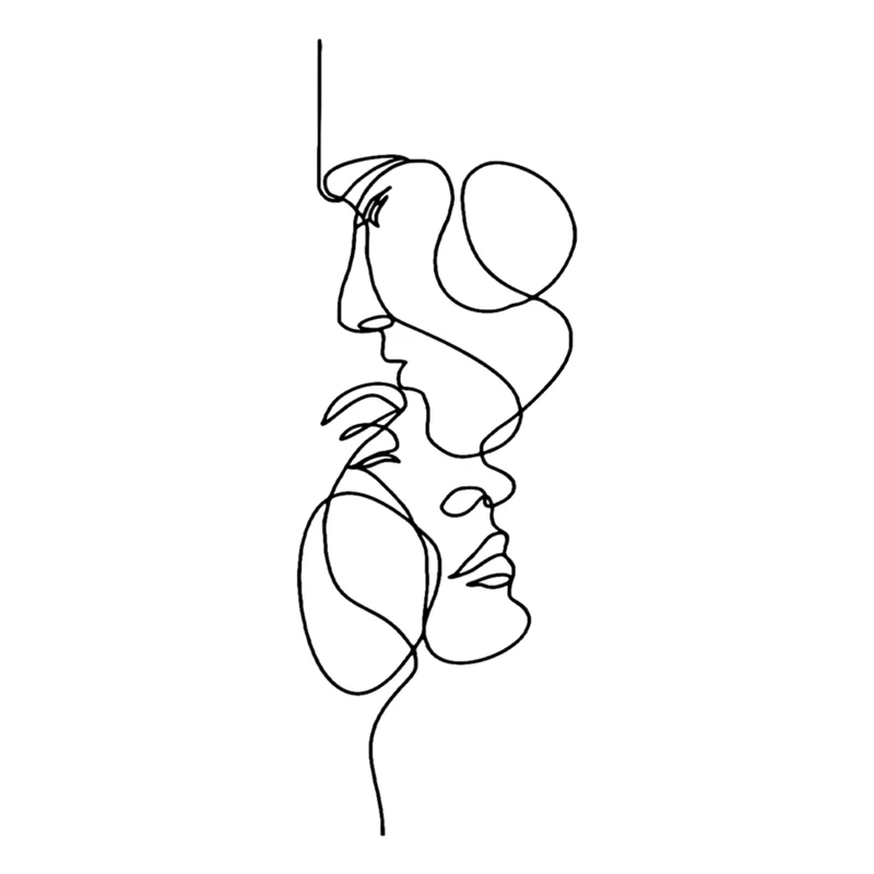 

Металлическая настенная Минималистичная линия для лица, домашний Настенный декор, абстрактная железная настенная скульптура, современный подвесной декор для гостиной, спальни