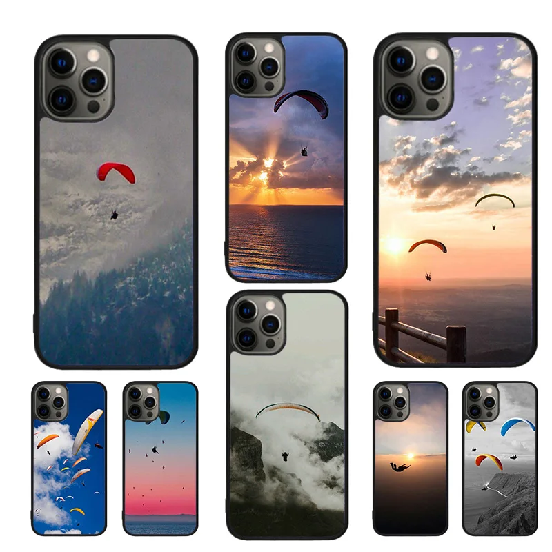 Paragliding Sport Paraglider Phone Case For iPhone 16 15 14 11 12 13 mini Pro  XR XS MAX Plus coque Cover Shell