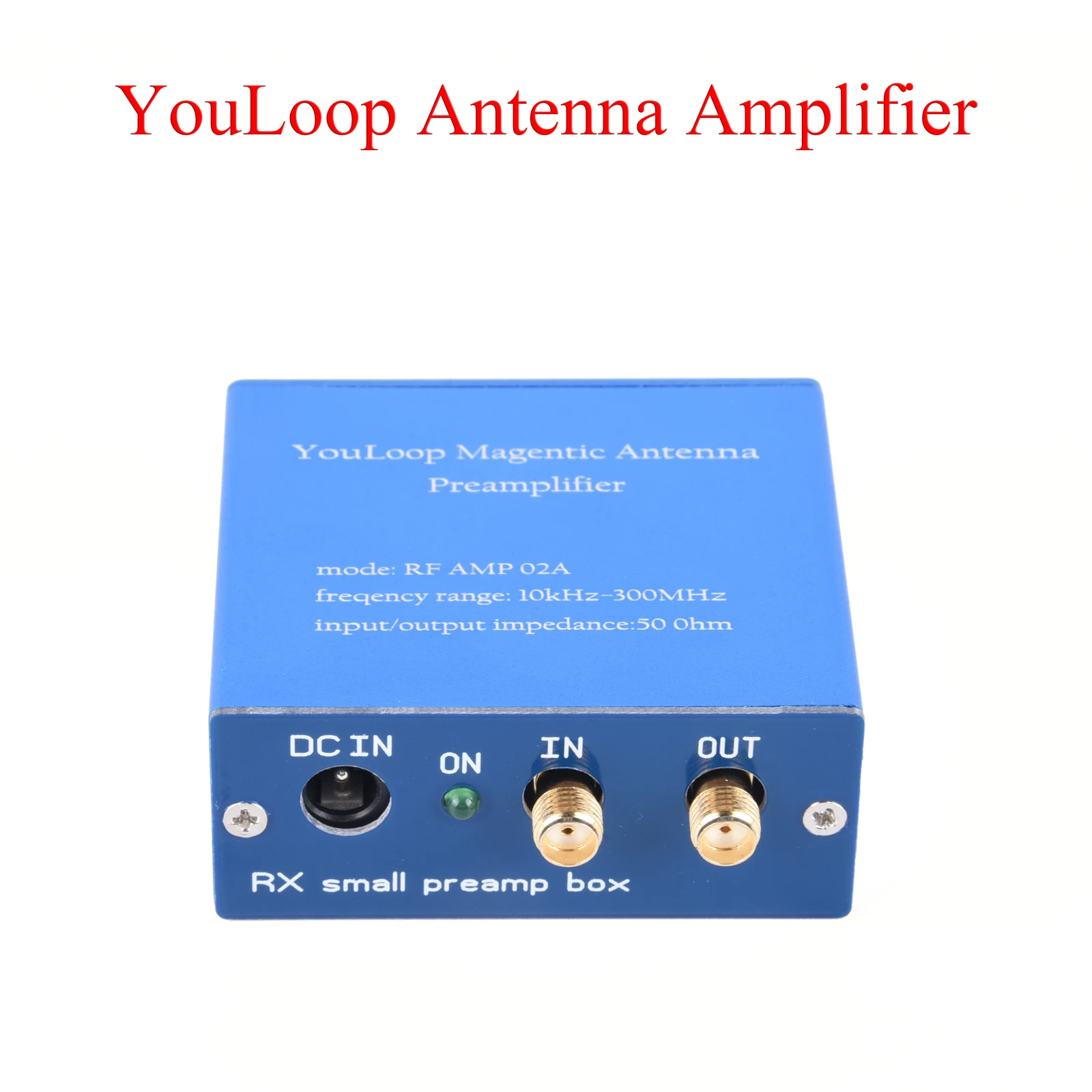 Youlop penguat antena magnetik portabel, pita lebar hilang rendah Audio 250mW putaran pasif SMA/BNC/3.5MM untuk VHF dan HF