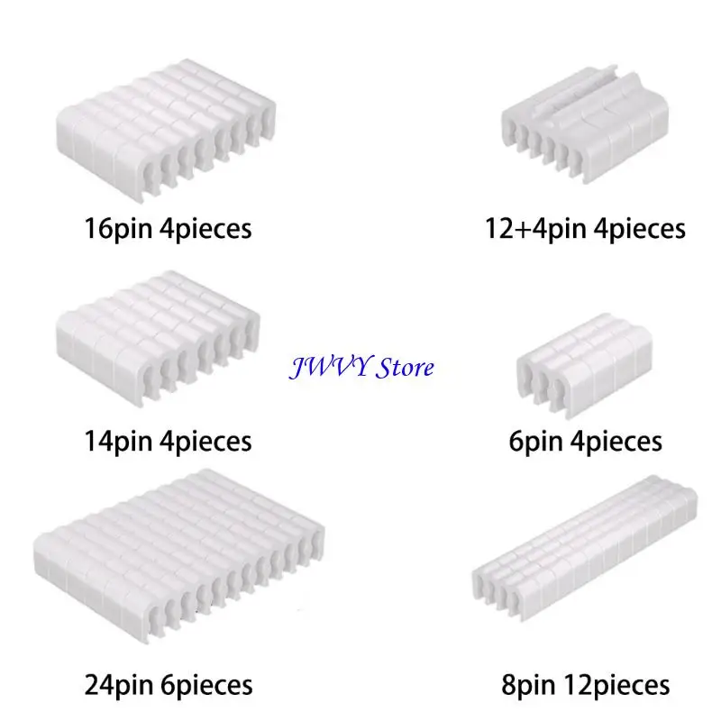 573A PVC Wire Combs Cord Guide For 1.8-2.5mm Sleeved Computer Line Management